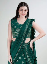Dapper Looking Ready to Wear Lehenga Choli in Green Colour